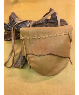 Deerskin Leather Laced CrossBody Bag 